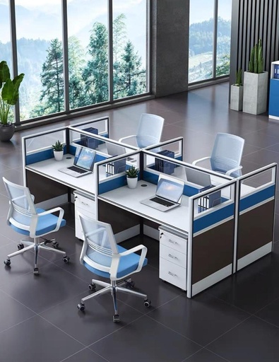 4way Workstation with Movable Drawers