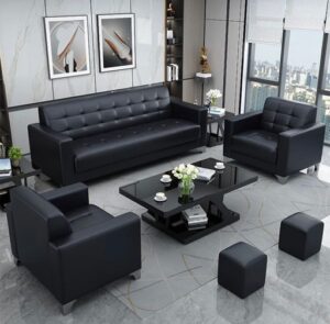 Executive Lounge Sofa - Black 3+1+1