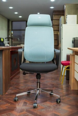 High Back-Office Chair Blue Mesh LJ-2005A