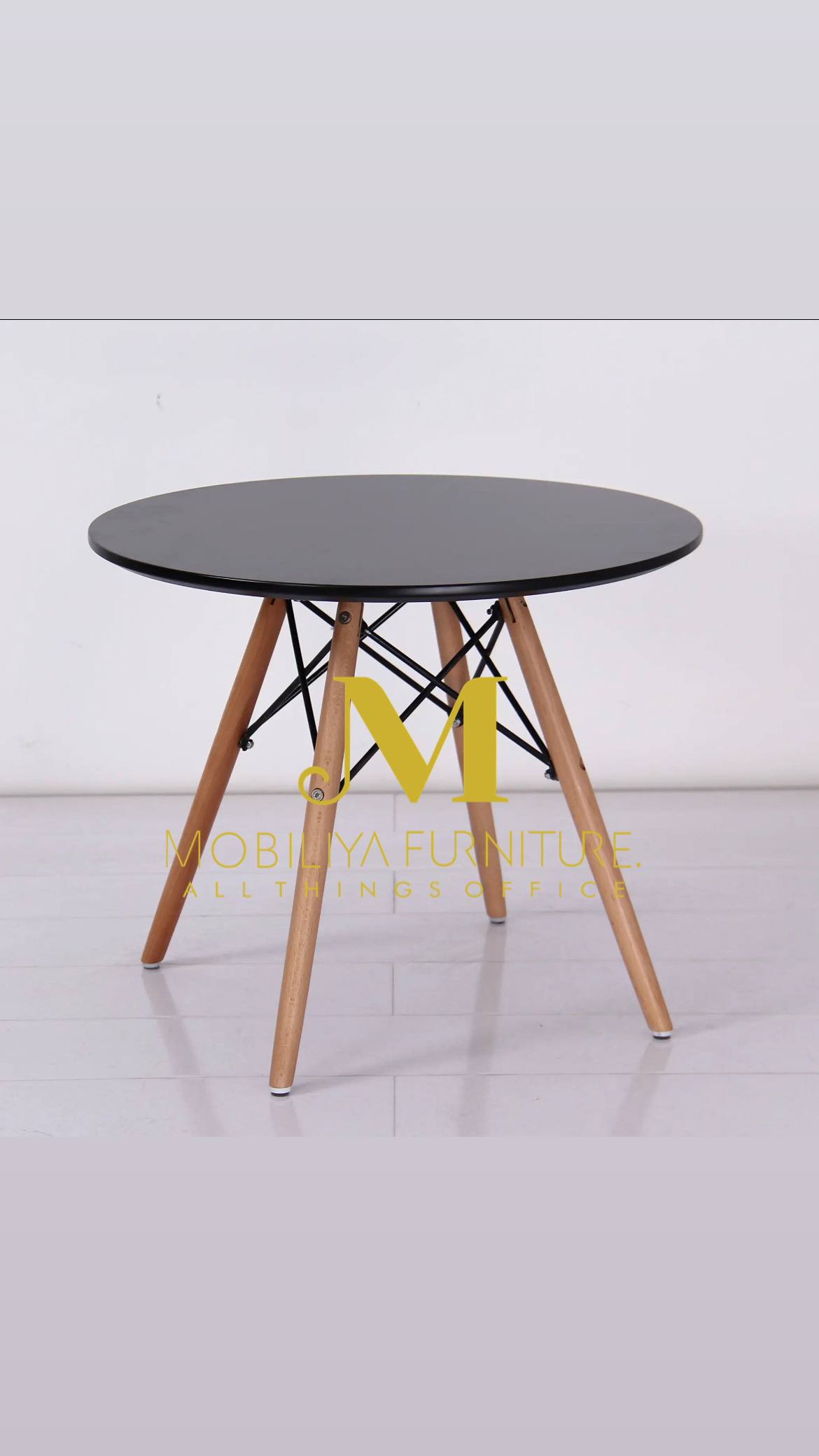 Side Table-Black Glass C88
