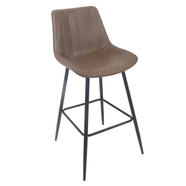 Bar Stool Wooden with Fabric Seat