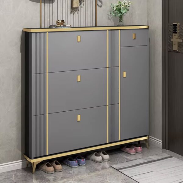 SHOE RACK CABINET GREY
